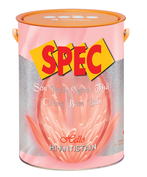Sơn ngoại thất Spec Hello Hi-Antistan son-nuoc-ngoai-that-chong-bam-ban-hello-hi-antistain