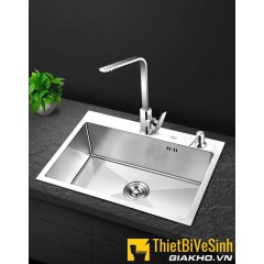 Chậu chén 1 ngăn Inox304 chuẩn cao cấp Navier NV-6045D