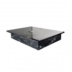 Kệ Để Lavabo Đặt Bàn Đá Nhân Tạo Vân Đá Đen Nhú Cạnh Navier NV-490