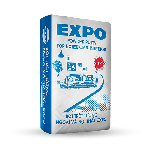 Bột trét tường Expo Powder Putty For Interior & Exterior màu xanh Bột trét tường Expo Powder Putty For Interior & Exterior màu xanh