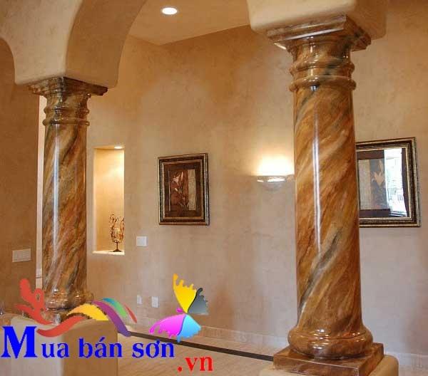 Hướng dẫn sơn giả đá cẩm thạch đúng kỹ thuật Hướng dẫn thi công sơn giả đá