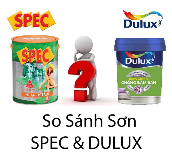Dulux và Spec - hai thương hiệu uy tín trong việc cung cấp sơn cao cấp. Xem qua hình ảnh so sánh của hai sản phẩm để hiểu tại sao mỗi sản phẩm lại có thể phù hợp với nhu cầu của bạn.