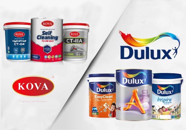So sánh sơn Kova và Dulux về nguồn gốc, chất lượng, màu sơn